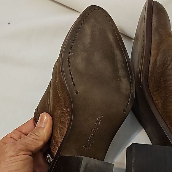 Frye & co. Leather Open Back Mules Cody Cognac size 6M - Picture 5 of 8